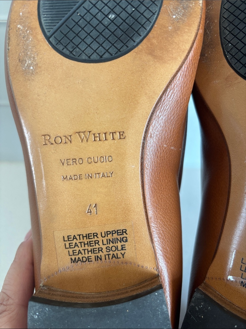 Ron White Women's Tan Leather Tassel Loafers - Picture 5 of 9